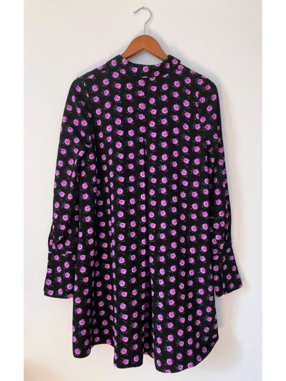 Essentiel Antwerp Rose A-Line Dress Black Purple / Size 34 - Picture 4 of 8